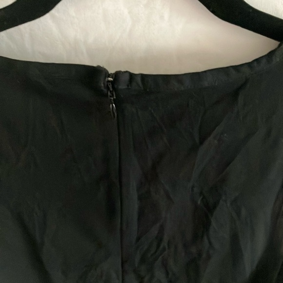 Banana Republic: Black Tank Top- faux leather sides & bottom- zip back- S - Picture 8 of 13